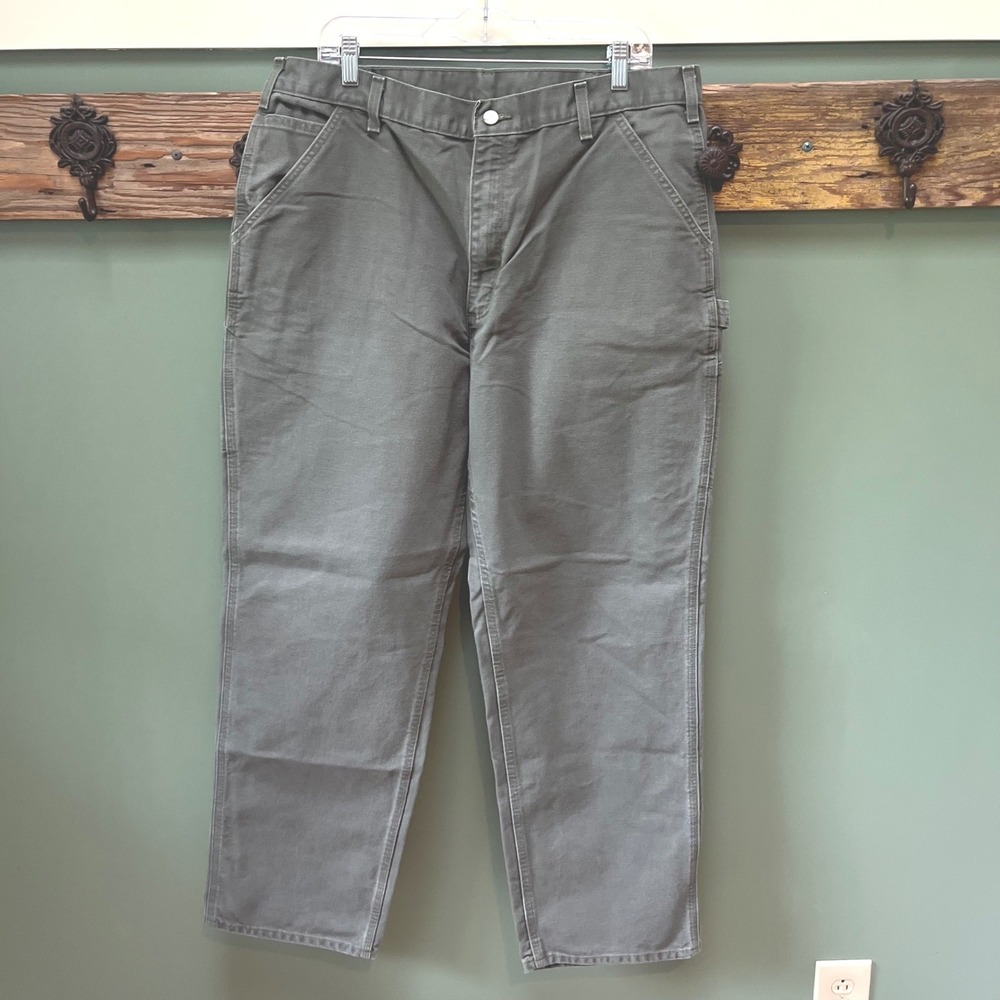 Carhartt B11 MOS Original Dungaree Fit Moss Green Carpenter Pants Mens 38x34